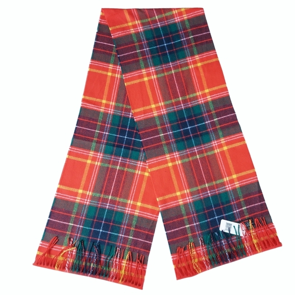 Cashmere Feel Classic Scarf Red Multicolor Plaid Winter Scarf Soft New Warm - Picture 4 of 12